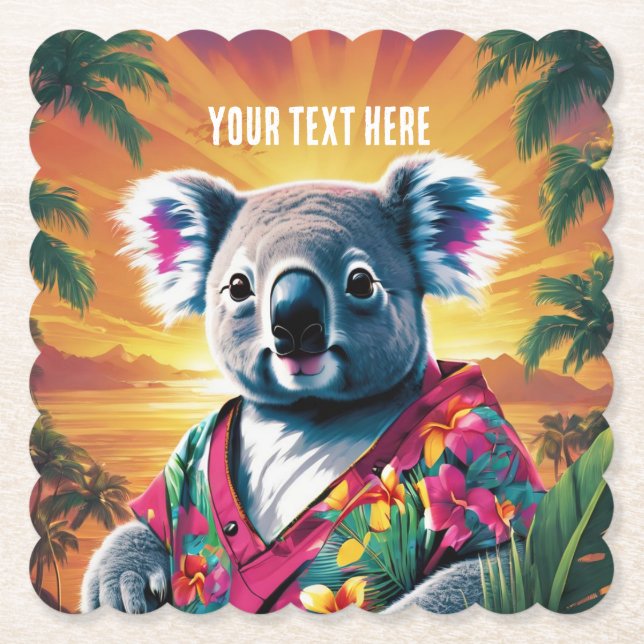 Posavasos De Papel khoala (Anverso)