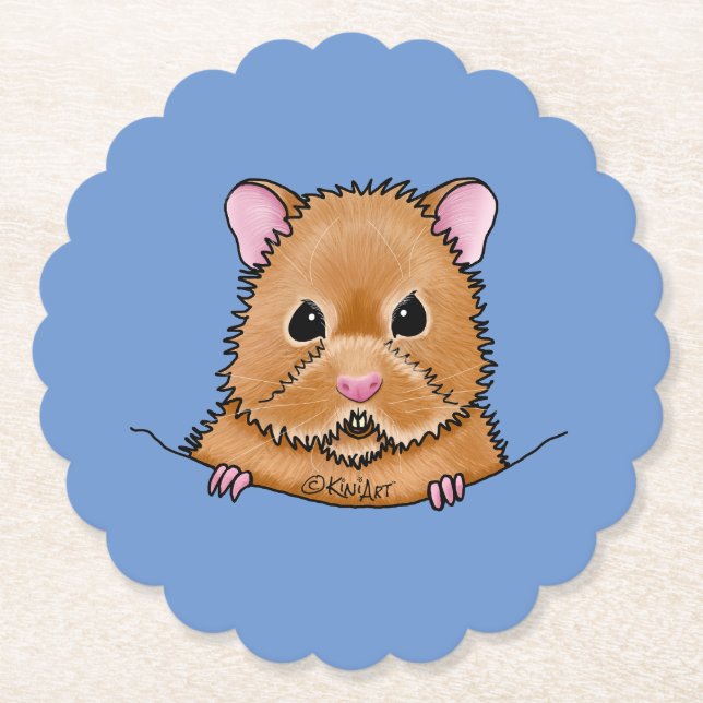 Posavasos De Papel KiniArt Hamster (Anverso)