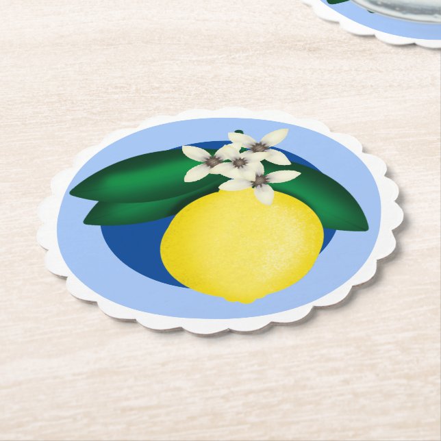 Posavasos De Papel KiniArt Lemon Coaster (En perspectiva)