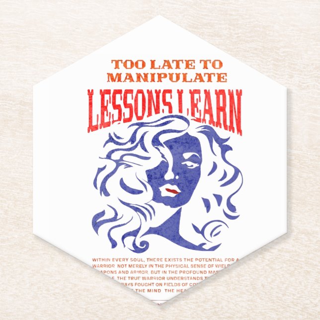 POSAVASOS DE PAPEL KITCHEN MANIPULATE LESSONS LEARN PAPER COASTER (Anverso)