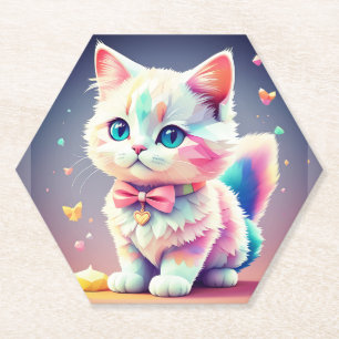 Posavasos De Papel Kitten-84301 de color lindo