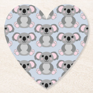 Posavasos De Papel Koala Bear Baby Shower Blue Boy