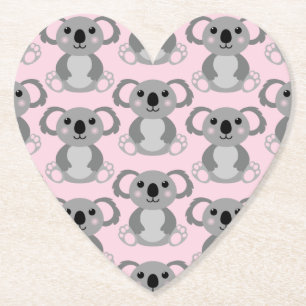 Posavasos De Papel Koala Bear Baby Shower Chica Rosa