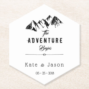 Posavasos De Papel La aventura empieza Boda