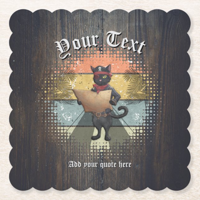 Posavasos De Papel La búsqueda de sol de Kitty Buccaneer (Anverso)