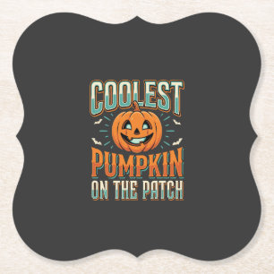 Posavasos De Papel La Calabaza Más Genial Del Diseño De Halloween Pat