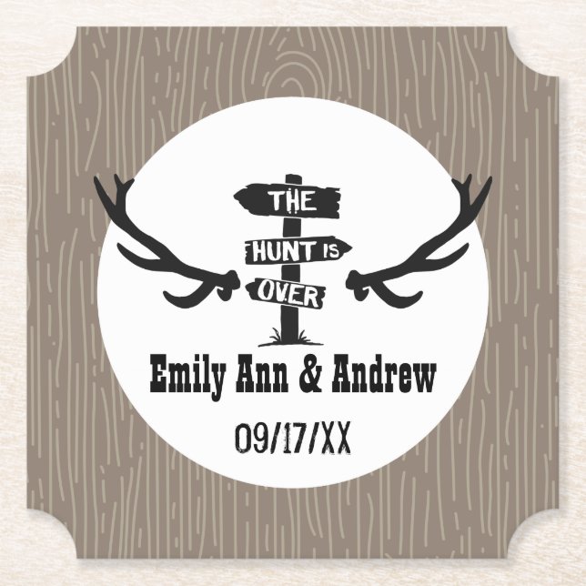 Posavasos De Papel La caza ha terminado (Anverso)