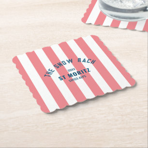 Posavasos De Papel La despedida de soltera de Snow Bach Pink Cabana S
