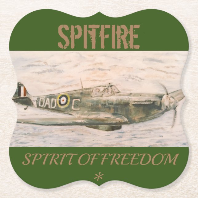 Posavasos De Papel La escayola decorativa de Spitfire (Anverso)