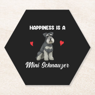 Posavasos De Papel La Felicidad Es Un Mini Schnauzer
