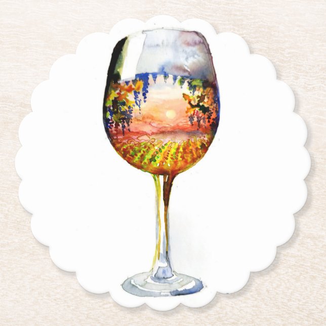 Posavasos De Papel La historia del vino (Anverso)