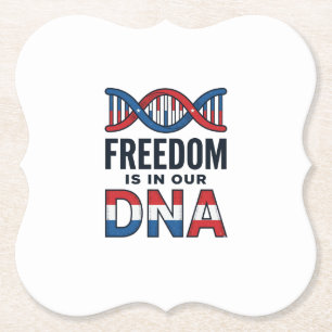 Posavasos De Papel La Libertad Está En Nuestro ADN Camiseta Vector Pa