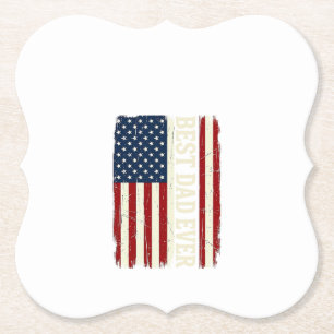 Posavasos De Papel La Mejor Camiseta de Vector Vintage de la Bandera