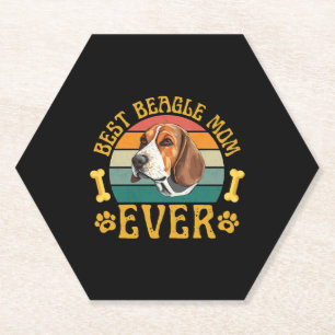 Posavasos De Papel La Mejor Mamá Beagle de Todos los Tiempos, Perro B