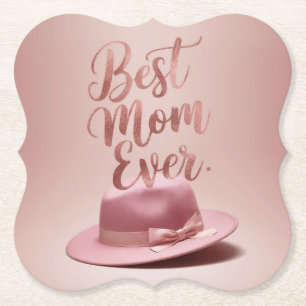 Posavasos De Papel La mejor Rosa de la mejor mamá del mundo