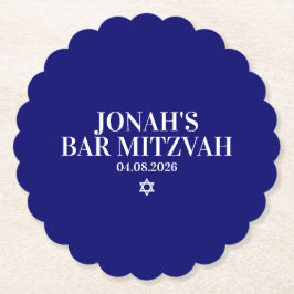 Posavasos De Papel La montaña rusa Mitzvah Bar personalizada