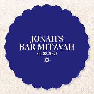 Posavasos De Papel La montaña rusa Mitzvah Bar personalizada