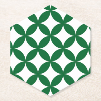 Posavasos De Papel La montaña rusa superior Hexagon Shippo Green