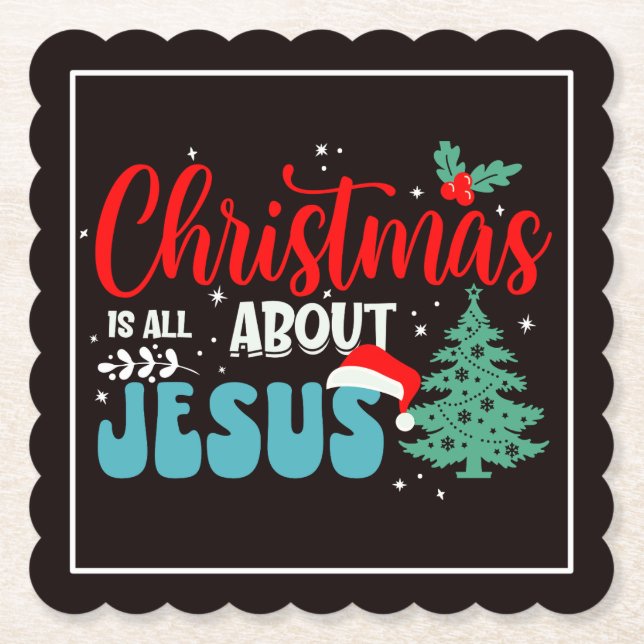 Posavasos De Papel La Navidad se trata de Jesús-43687 (Anverso)