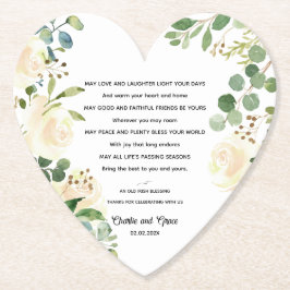 Posavasos De Papel La vieja bendición irlandesa y la vegetación Boda