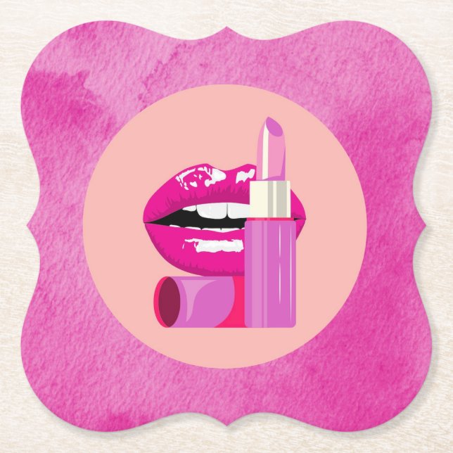 Posavasos De Papel Labios (Anverso)