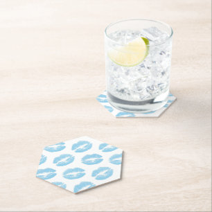 Posavasos De Papel Labios Azules, Patrón De Labios, Labios Azules, Be