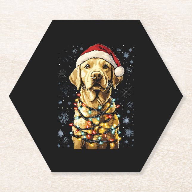 Posavasos De Papel Labrador Retriever Dogs Tree Christmas Sweater Xma (Anverso)