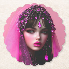 Posavasos De Papel Lady Pink Sapphire Paper Coasters