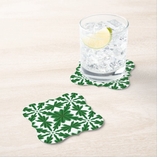 Posavasos De Papel Láminas de papel Pine Mandala (In situ)