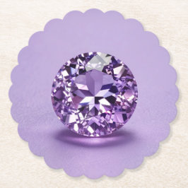 Posavasos De Papel Lavanda Amethyst Gemstone Redondo Venerable