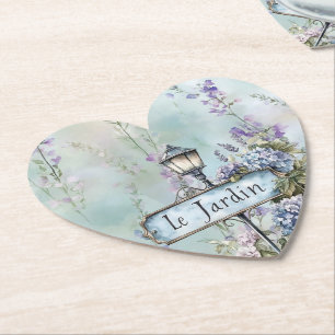 Posavasos De Papel Le Jardin (el jardín) Flores Moradas Bonitas 