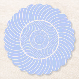 Posavasos De Papel Lechuga de nácar perwinkle fibonacci bev
