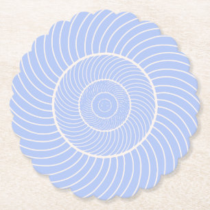 Posavasos De Papel Lechuga de nácar perwinkle fibonacci bev