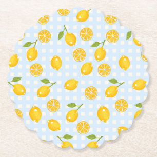 Posavasos De Papel Lemon Print Paper Coaster