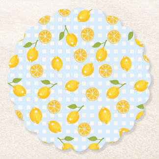 Posavasos De Papel Lemon Print Paper Coaster