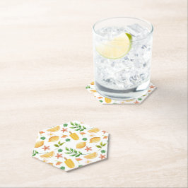 Posavasos De Papel Lemones acuarelas y popsicles