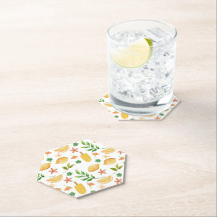 Posavasos De Papel Lemones acuarelas y popsicles