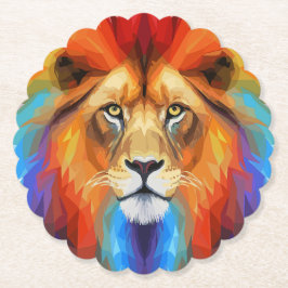 Posavasos De Papel León colorido