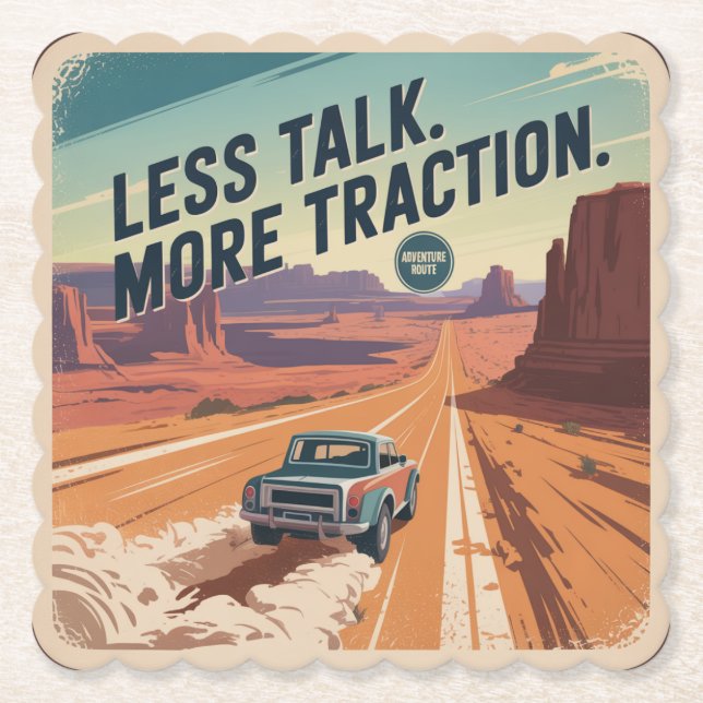 Posavasos De Papel Less Talk. More Traction (Anverso)