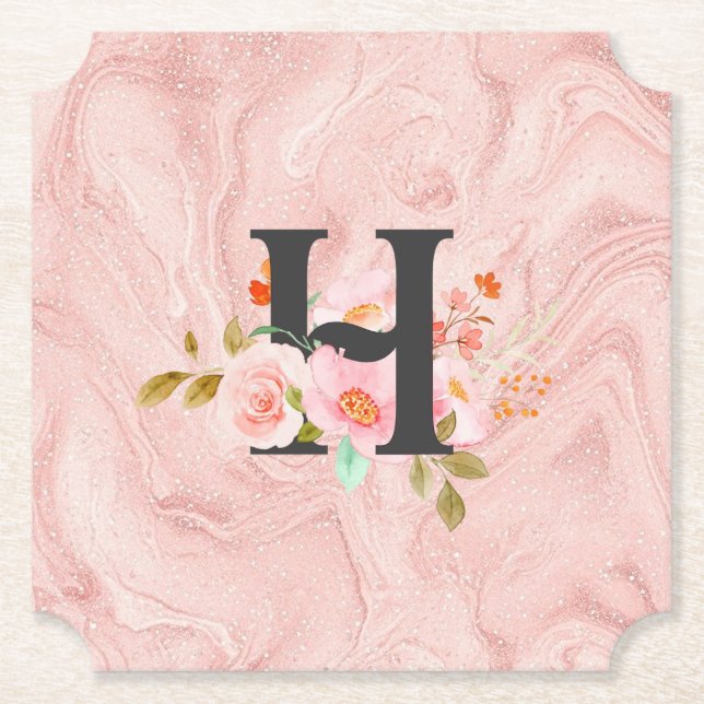 Posavasos De Papel Letra H (Anverso)