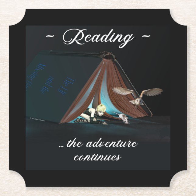 Posavasos De Papel Leyendo, la aventura continúa (Anverso)