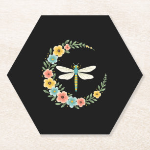 Posavasos De Papel Libélula Boho Luna Creciente Signo de Paz Hippie D