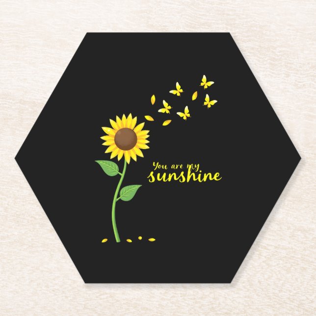 Posavasos De Papel Libélulas y Girasol Eres Mi Sol (1) (Anverso)