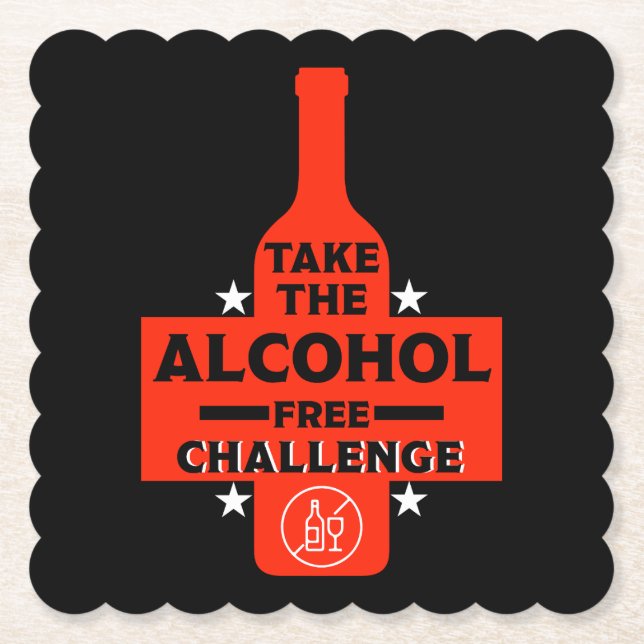 Posavasos De Papel Libre De Alcohol Y Sobrio (Anverso)