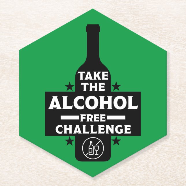 Posavasos De Papel Libre De Alcohol Y Sobrio (Anverso)