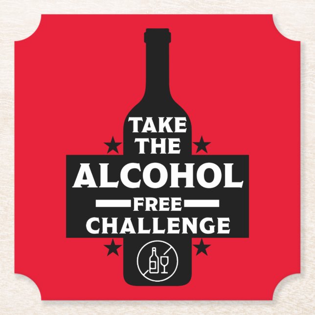 Posavasos De Papel Libre De Alcohol Y Sobrio (Anverso)