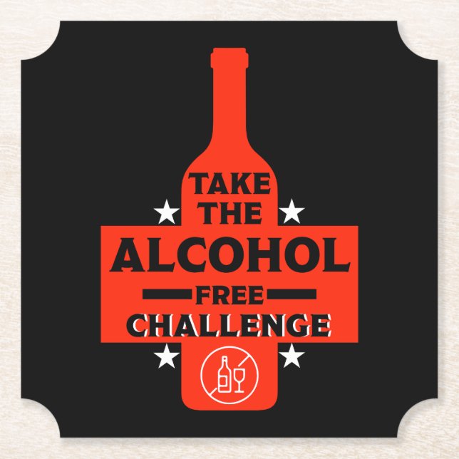 Posavasos De Papel Libre De Alcohol Y Sobrio (Anverso)