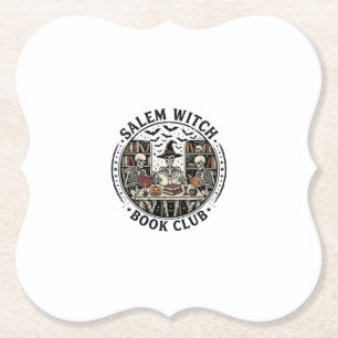 Posavasos De Papel Libro de Club de Brujas de Salem Vintage Esqueleto