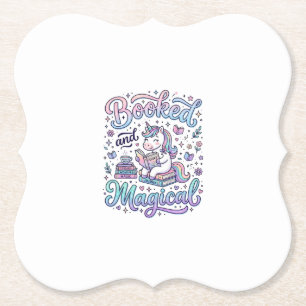 Posavasos De Papel Libro de Unicornio y Tipografía de Idea de Regalo 