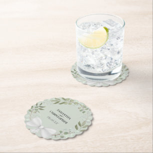 Posavasos De Papel Libro verde de Eucalyptus ruso Wreath Sage